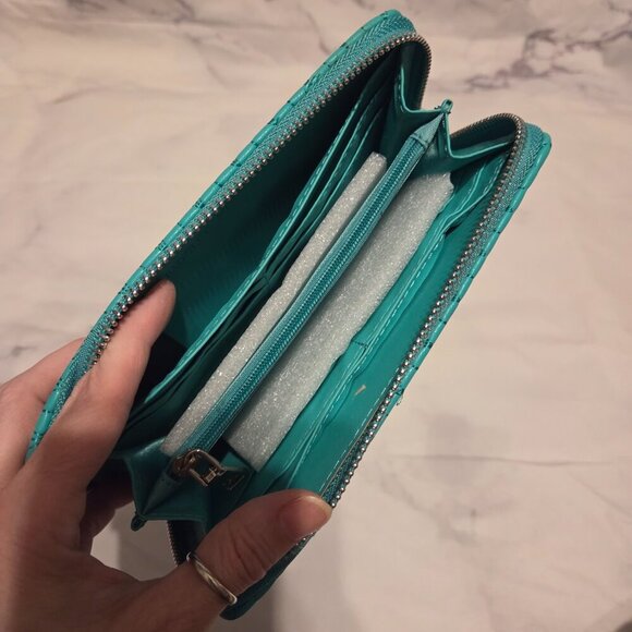 Badgley Mischka Teal Wallet (Vegan Wallet) #76 - Picture 4 of 4